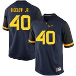 Men's West Virginia Mountaineers NCAA #40 Kenny Bigelow Jr. Navy Authentic Nike Stitched College Football Jersey PQ15K10AB